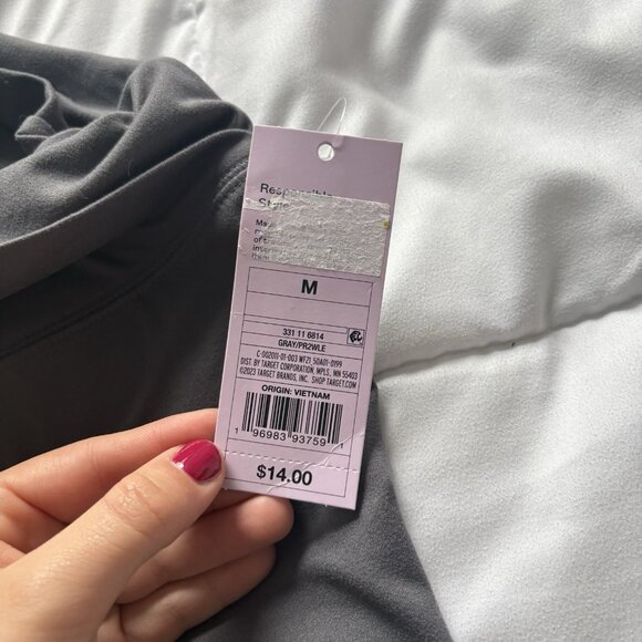 Wild Fable Bike Shorts Womens Size Medium Cross Front Waist Stretch Gray - Picture 5 of 6